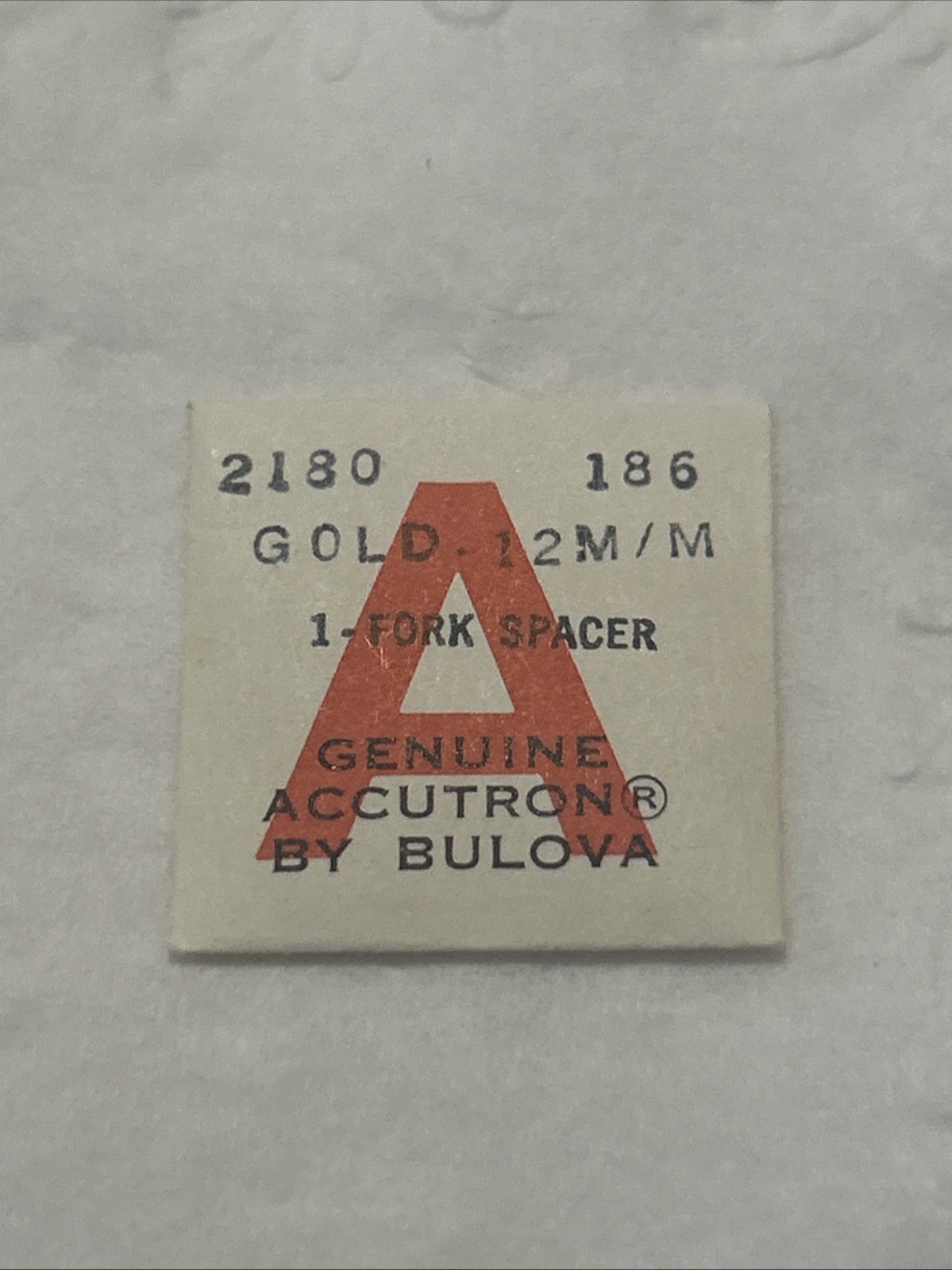 NOS Bulova Accutron 2180 Gold Fork Spacer Watch Part #186 .12mm