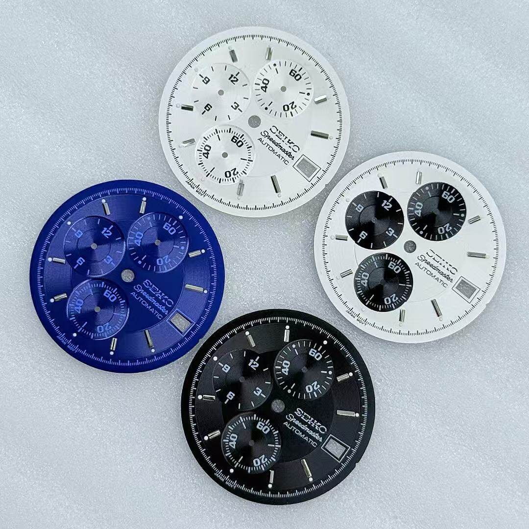 32.5mm Multi-functional Watch Dial No Lume for VK67 Movement Watch Parts