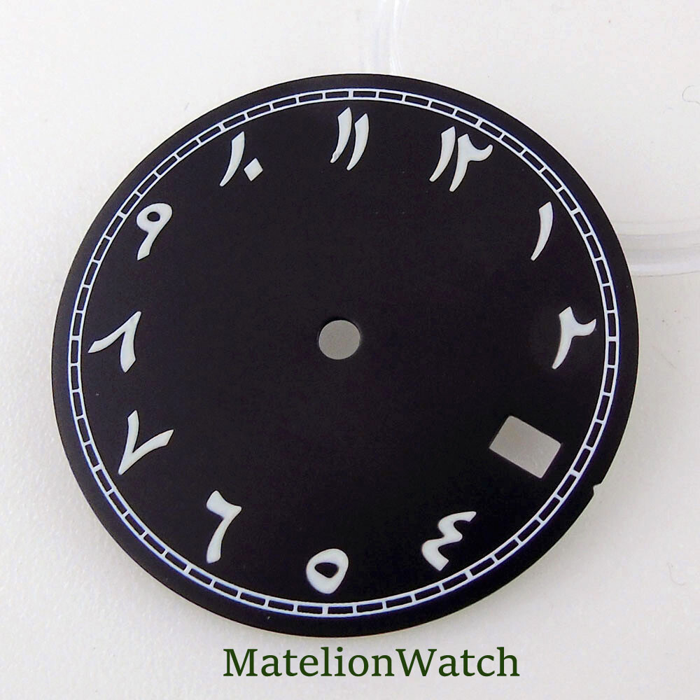 Fits NH35A Movement 29mm Watch Dial Faces Persian Farsi Numbers Date Luminous