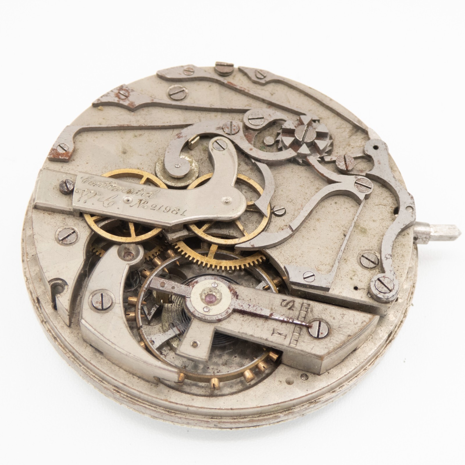 Continental 45.8 x 12.2 mm Lever-Set Chronograph Antique Pocket Watch Movement