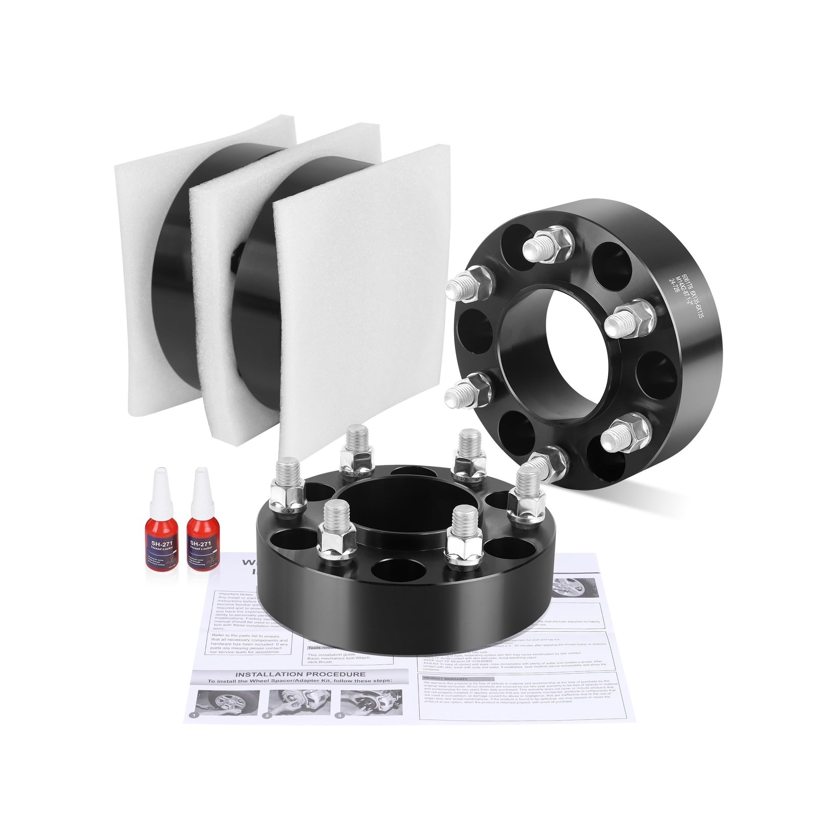 FLYCLE 6 Lug 6×135 Hubcentric Wheel Spacers for 2015-2025 F150,1.5 inch 6×135…