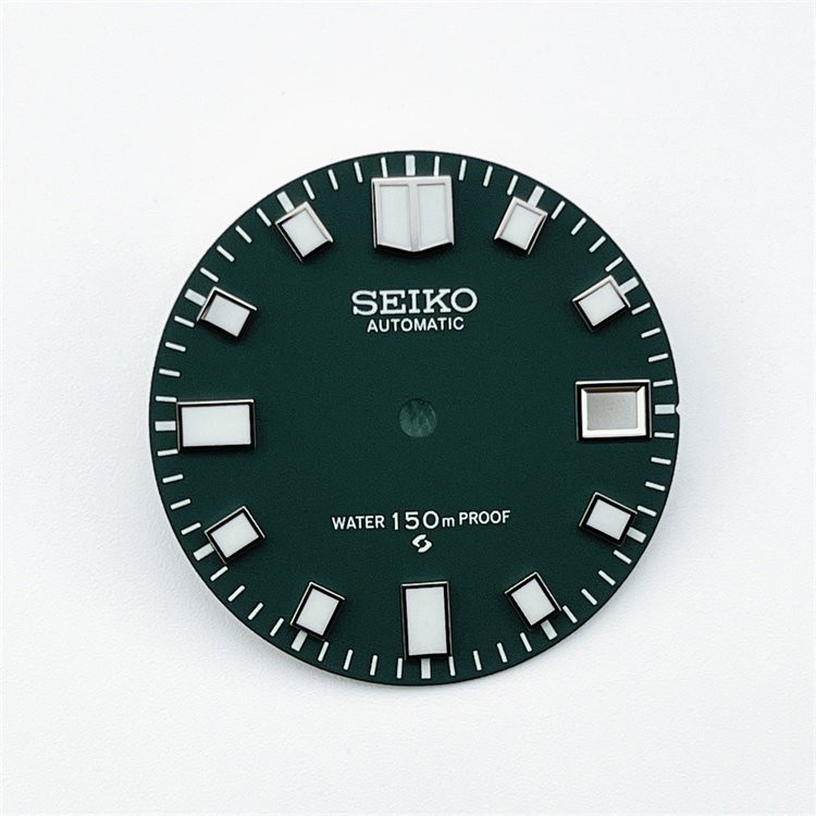 28.5mm Green Luminous Watch Dial Date For NH35 NH36 Movement Watch accessories