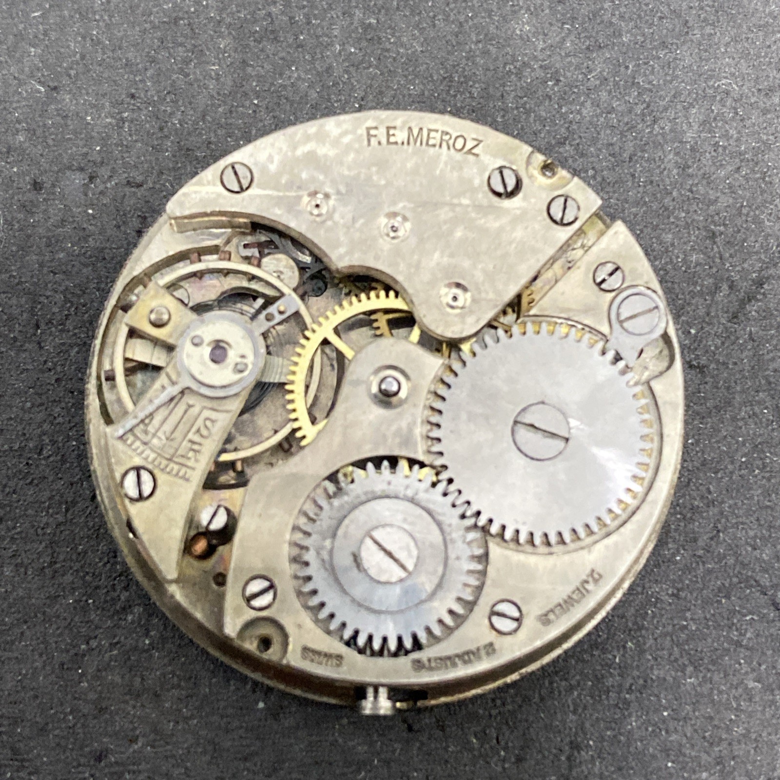 Lady Suffolk Pocket Watch Movement Size 0s Meroz Openface 7j Parts F8582