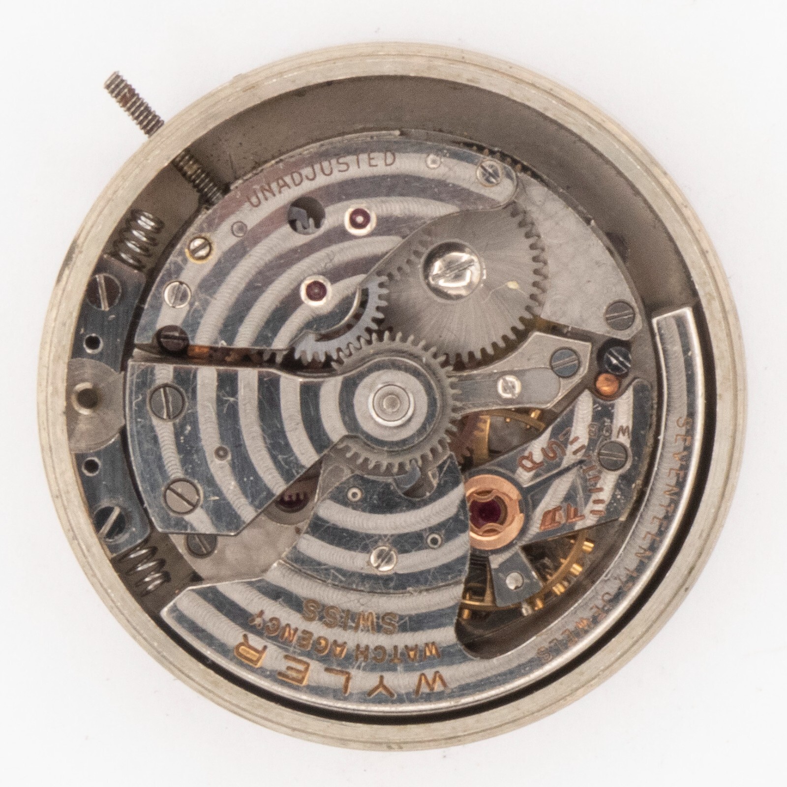 Vintage Wyler 24.8 x 7.3 mm 17-Jewel Automatic Wristwatch Movement, Runs