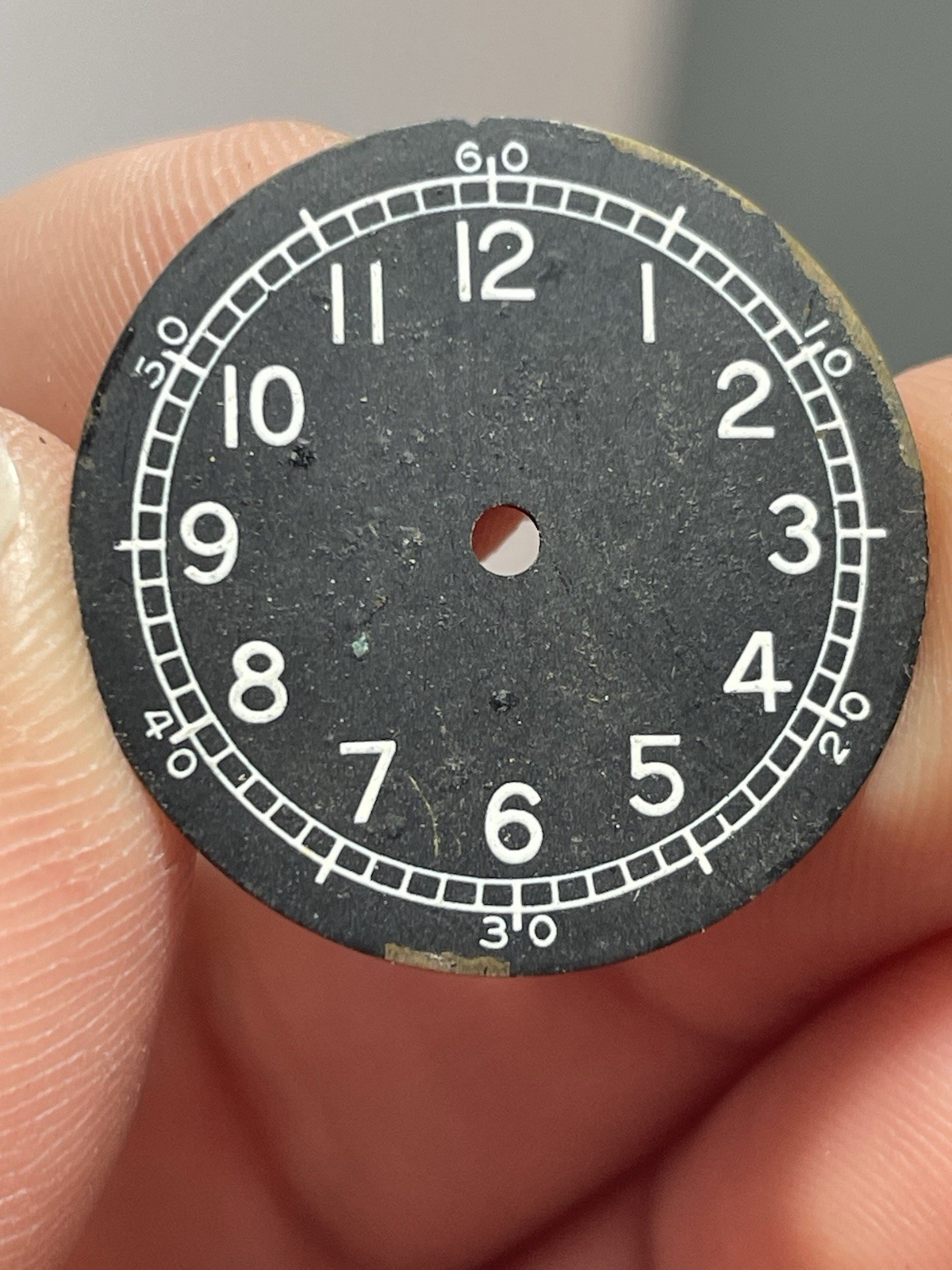 WWII‑Era Military Style Swiss Watch Dial 24mm for FHF 30/32 Movement
