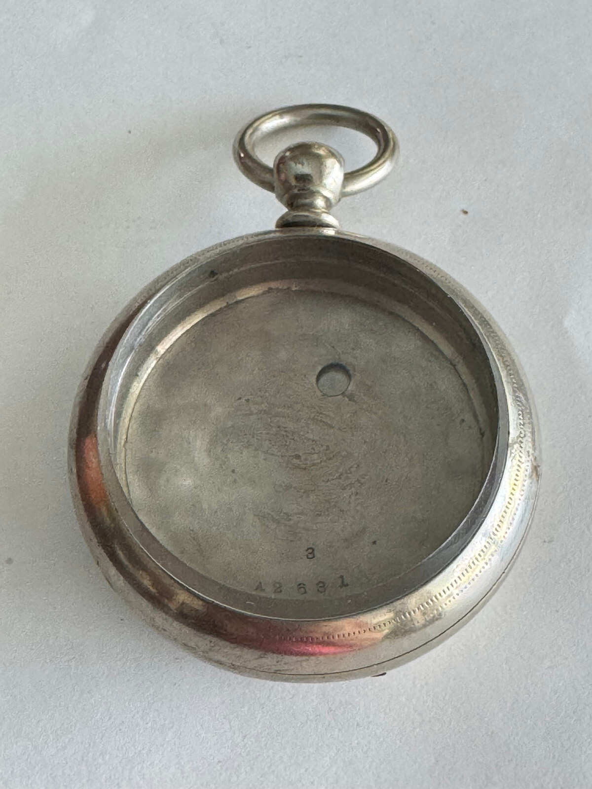 VINTAGE 18 SIZE FAHY’S ORESILVER POCKET WATCH CASE KW/KS NEW 4MM BEVELED CRYSTAL