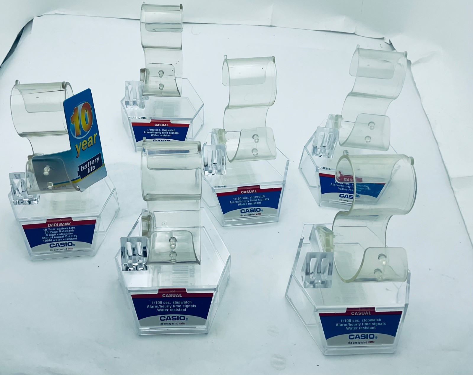 6 New Casio Display Watch Box-Blue Gift Box Watch Cradle OEM BOX Classic Ventage