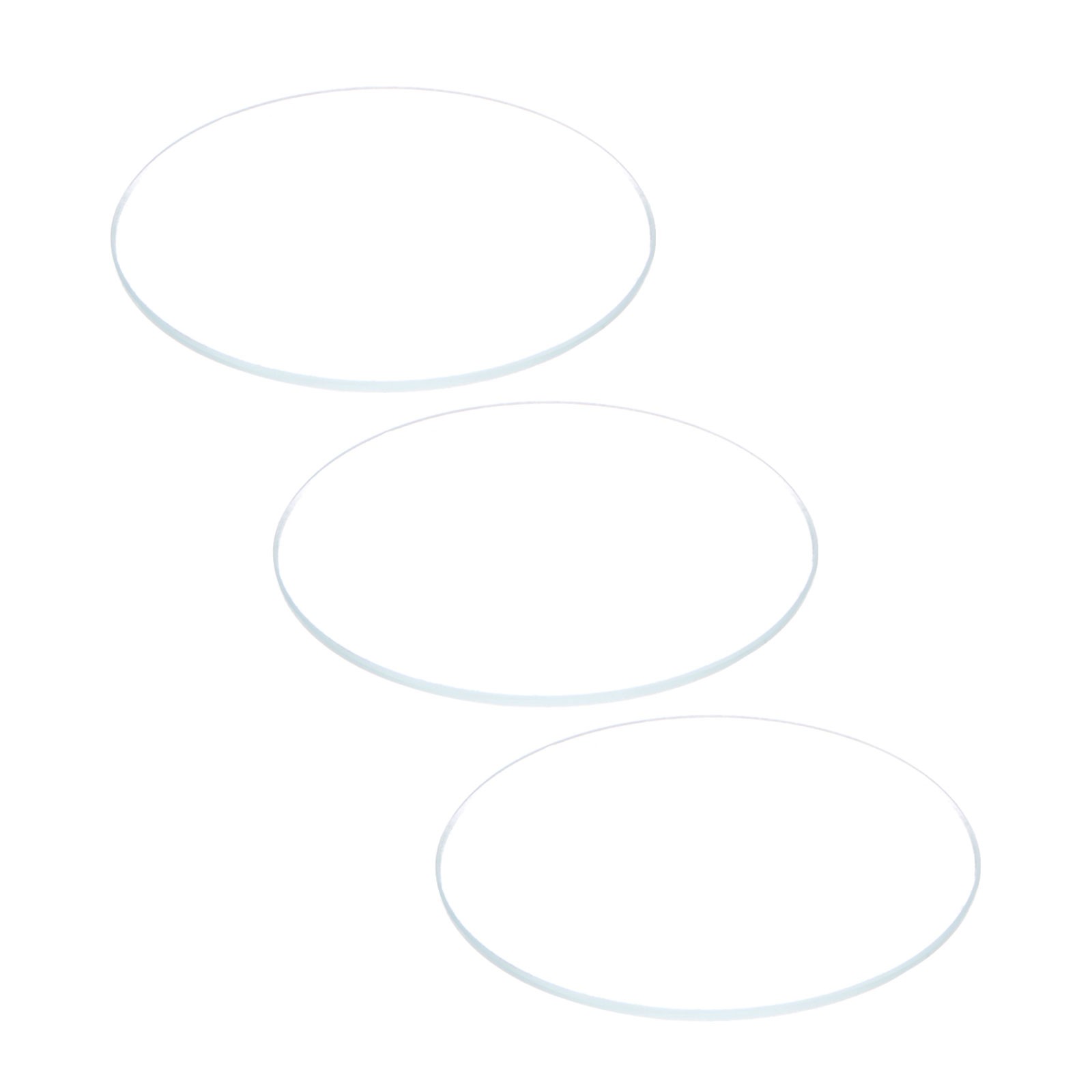 3pcs Watch Glass Crystal Lens, 35mm Dia. 1.1mm Thick Double Dome Watch Glass