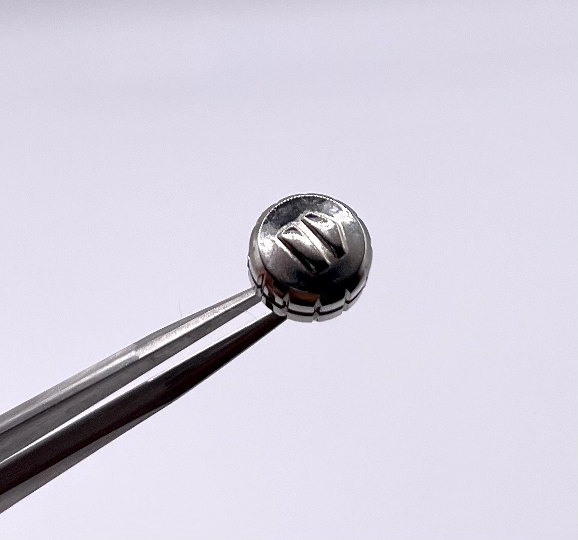 New Generic 7.5mm S/s Screwdown Crown/Tube Part To Fit Tag Heuer Watch