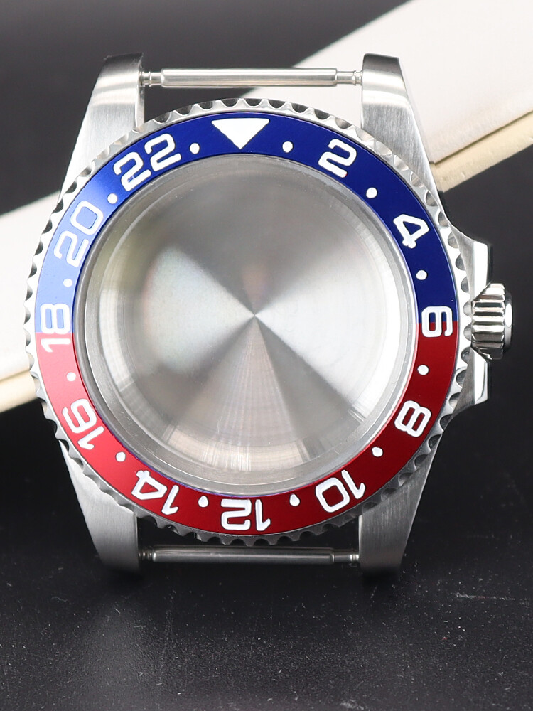 40mm Watch Cases Two Color Ceramic Bezel Fit Nh35 Eta 2824 Miyota 8215 Movement