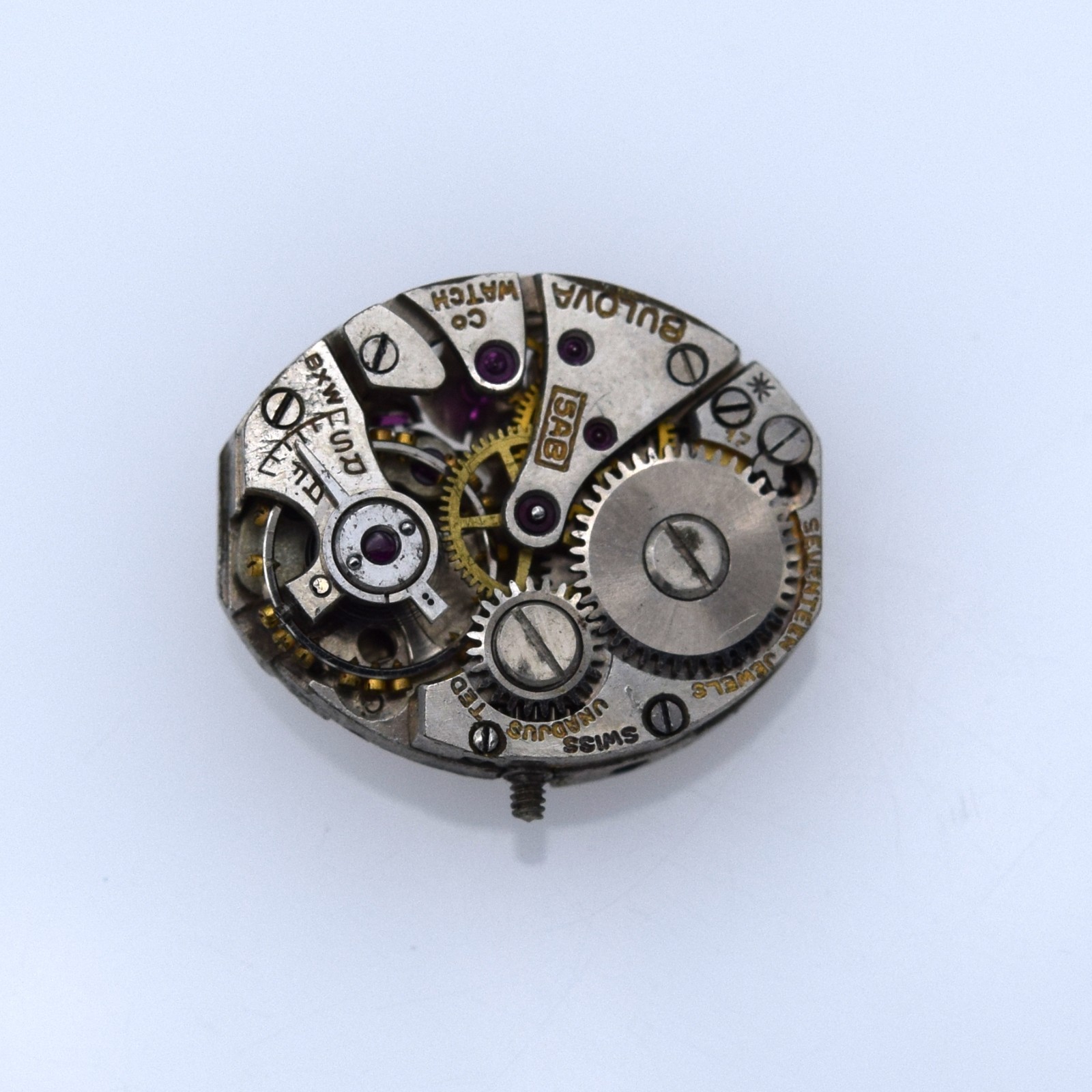 Bulova 5AB 17j Watch Movement AS 1012 For Parts