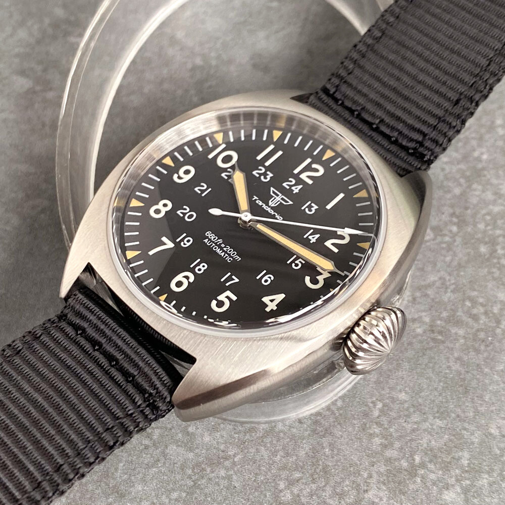 40mm 20ATM Diving Field Watch Movt Luminous Brushed 20atm NH PT Sapphire