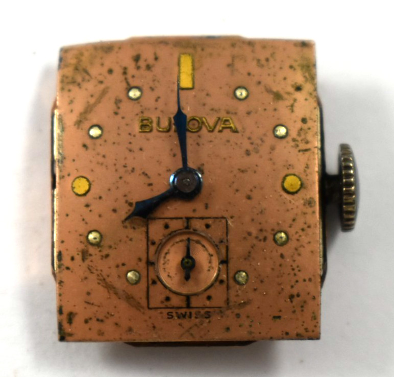 Vintage Bulova Manual Wind 17J 8AH Wrist Watch Movement lot.wq