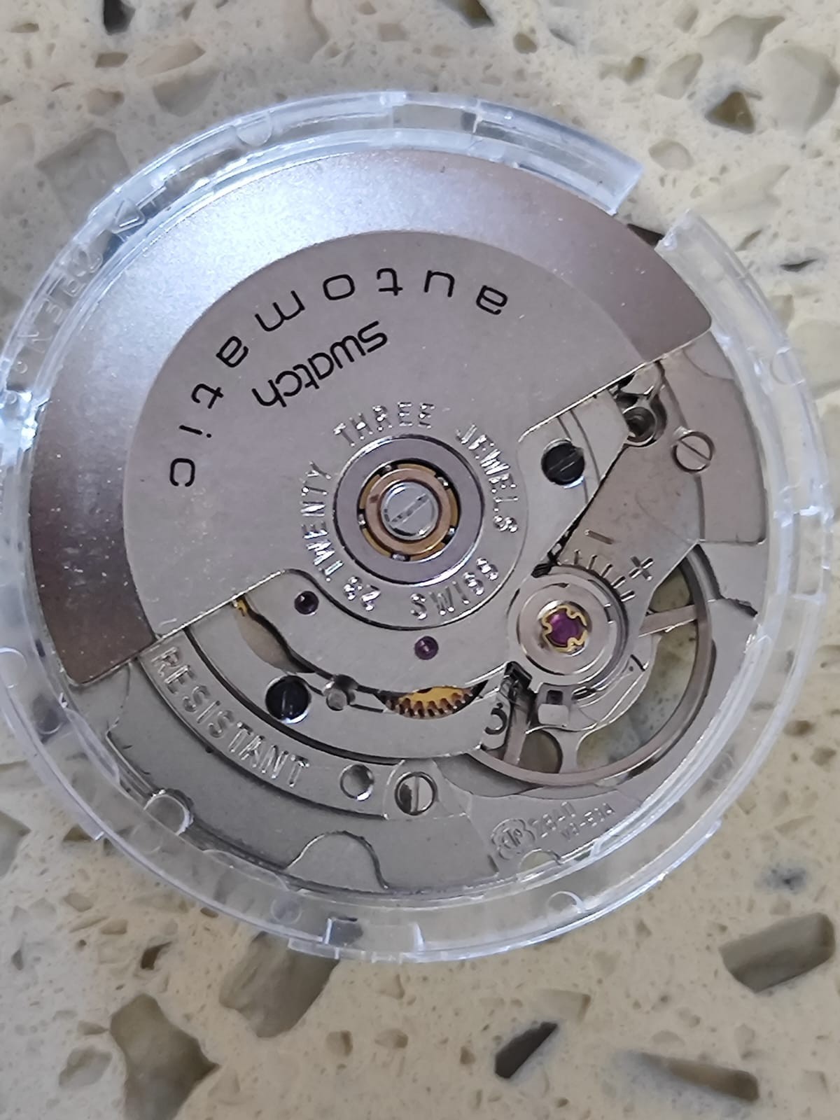 Original ETA 2840 Movement With Dial & Hands – Not Work Good Balance Used