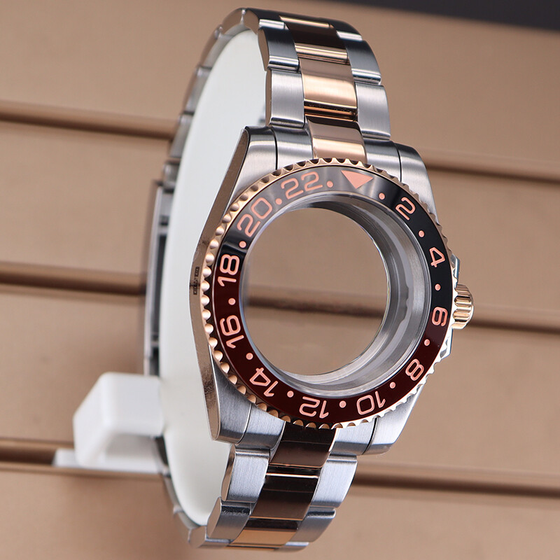 40mm Watch Cases Strap parts GMT Sapphire For Seiko Nh35/36 Movement 28.5mm Dial