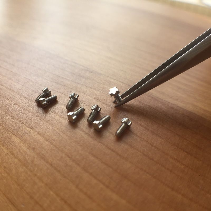 8pcs Silver Black Rose 5 Prongs Screw Fits Richard Mille Watch Bezel RM011 050