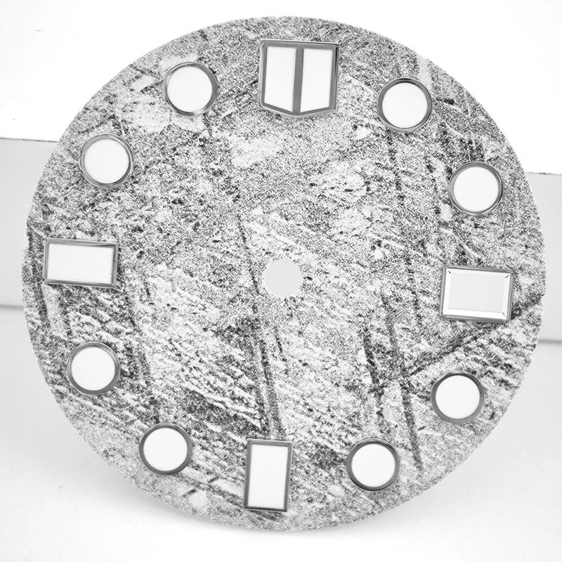 New 28.5MM Strong Luminous Meteorite Watch Dial Date for NH35/36