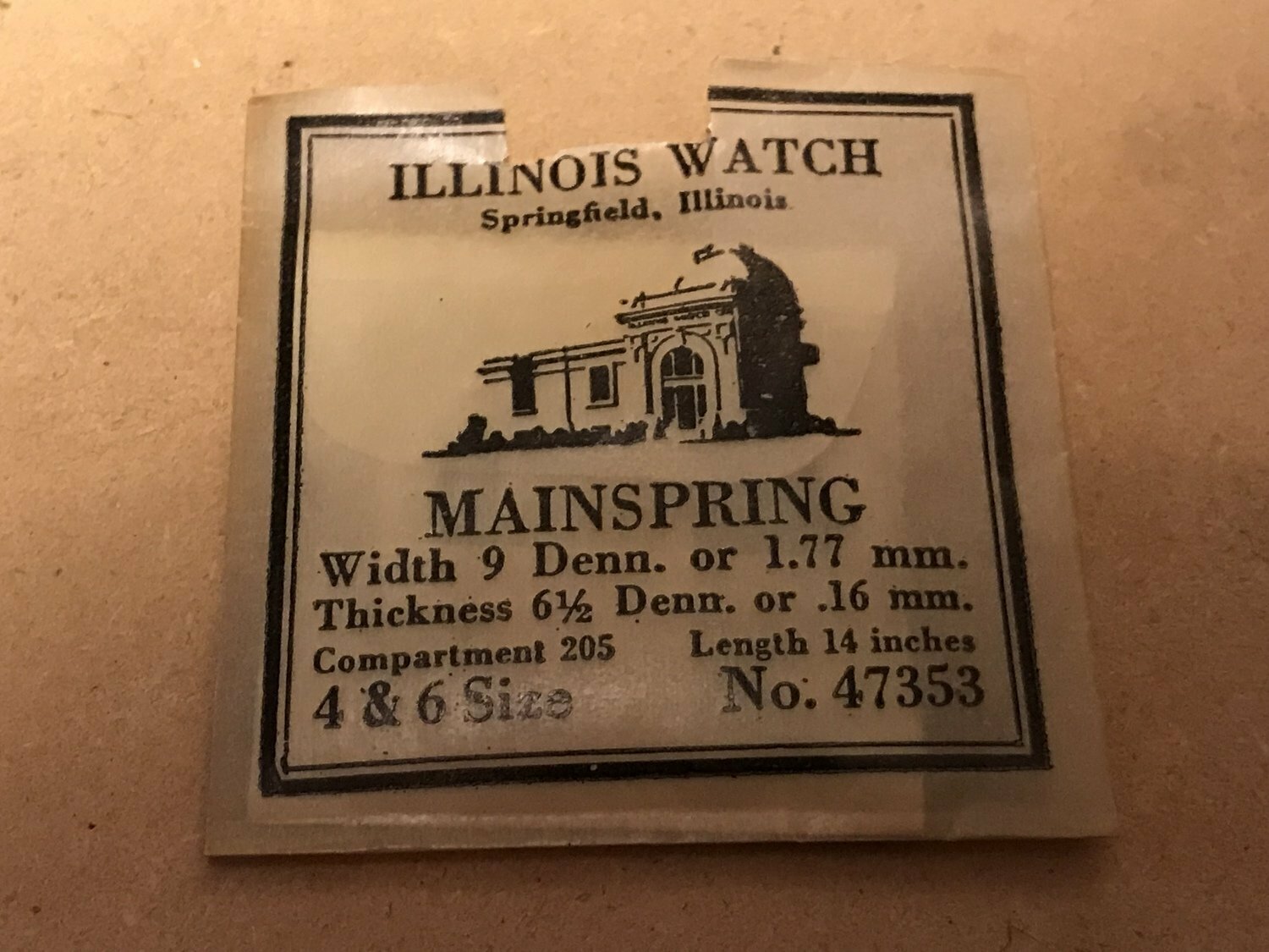 Illinois Factory Mainspring #47353 for 4s & 6s Models – Steel