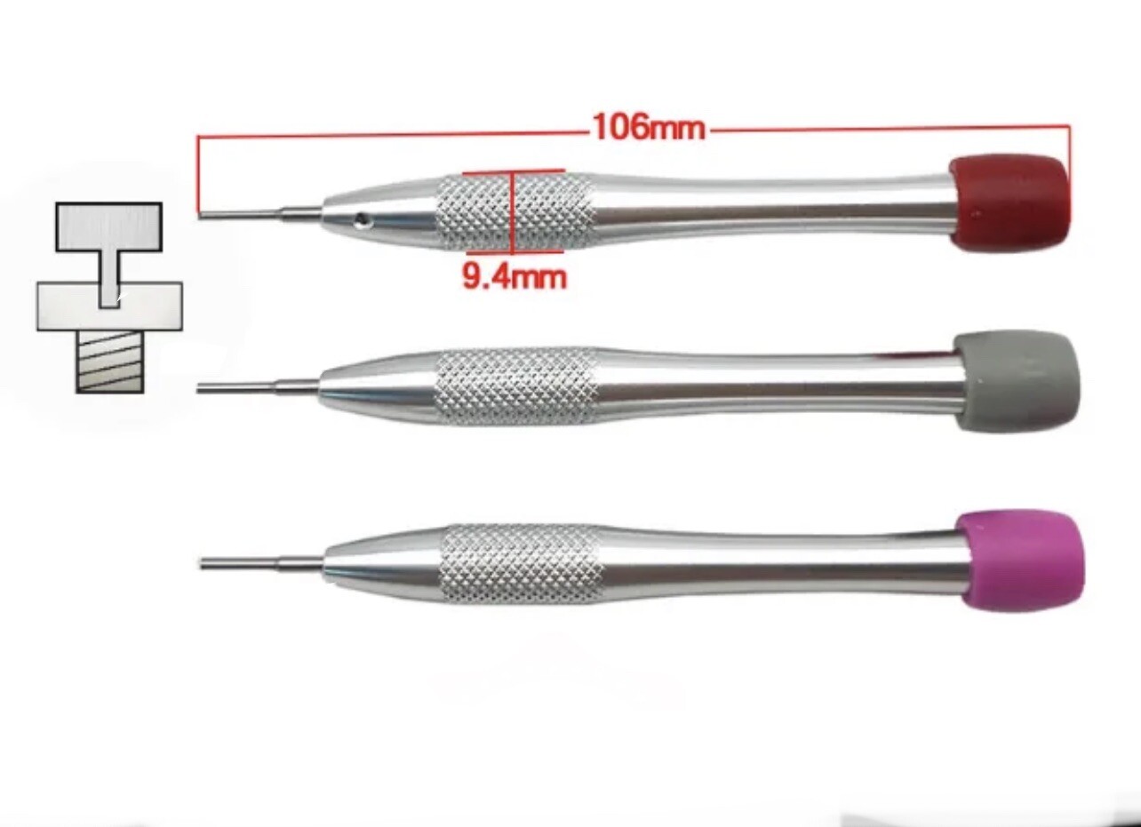 3PC 1.6/1.4/1.2mm T Blade Watch Screwdrivers For Lang & Heyne Hektor Repair