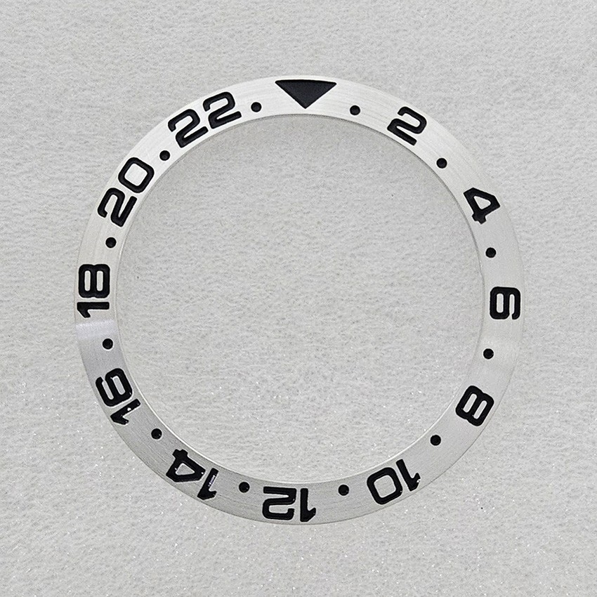 GMT Multi-color Aluminum-Magnesium Watch Bezel Without Luminous for 40mm Case