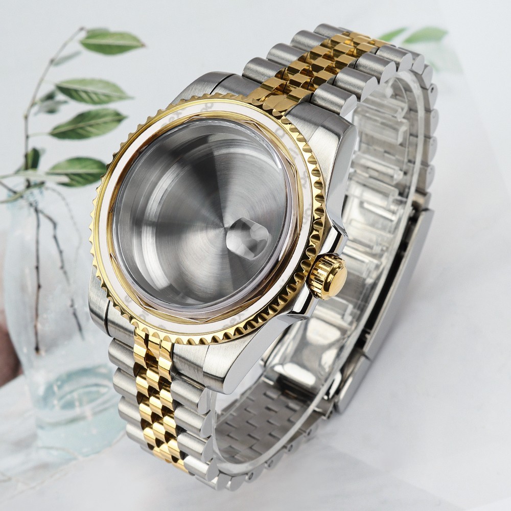 FEIYASHI Luminous Bezel 40mm Oyster NH35 Watch Case Sapphire For Seiko NH35 NH36