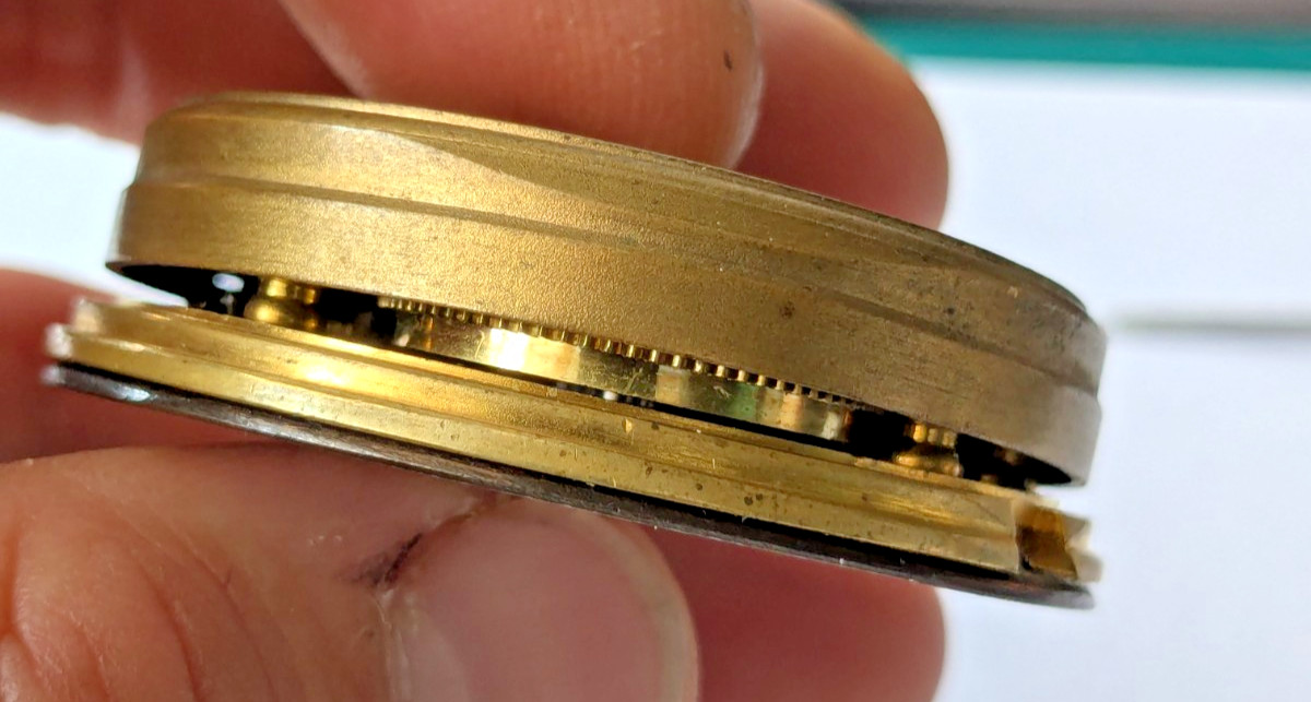 Antique Patent Safety Wheel English Lever Pocket Watch Movement Running 44mm 108