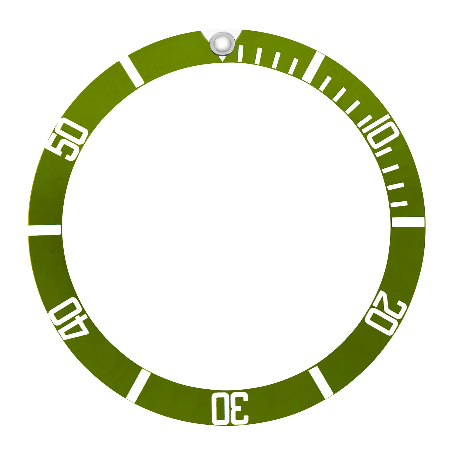 REPLACEMENT BEZEL INSERT GREEN WITH FAT FOUR FOR WATCH 37.60MM X 30.70MM