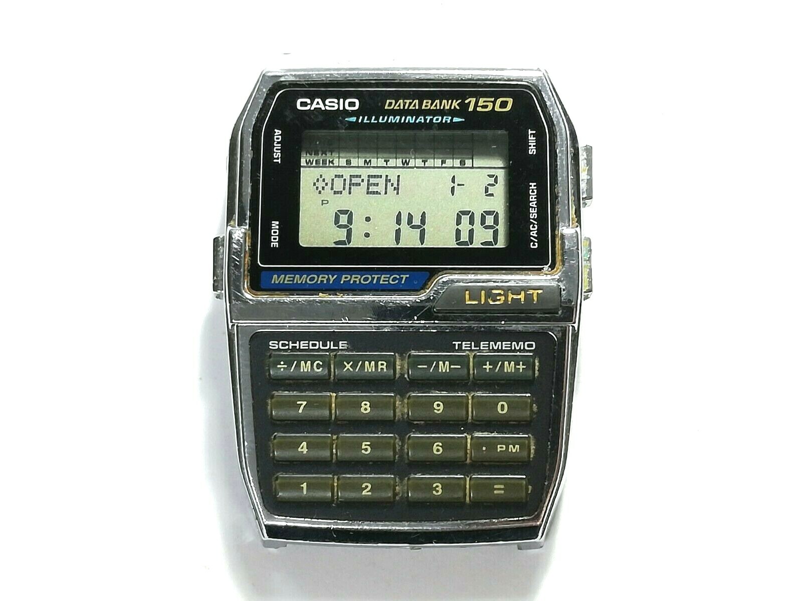 Movimiento CASIO DATA BANK 150 ILLUMINATOR original piezas de recambio funciona
