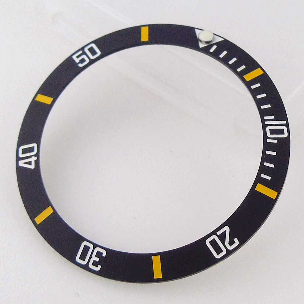38mm*30.6mm Slope Black Ceramic Watch Bezel Fit 40mm GMT Watch Case Watch Parts