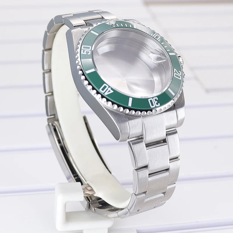 40mm Watch Case Ceramic Bezel Sapphire For Sub Nh35 Nh36 Nh38 Eta2824 Miyota8215