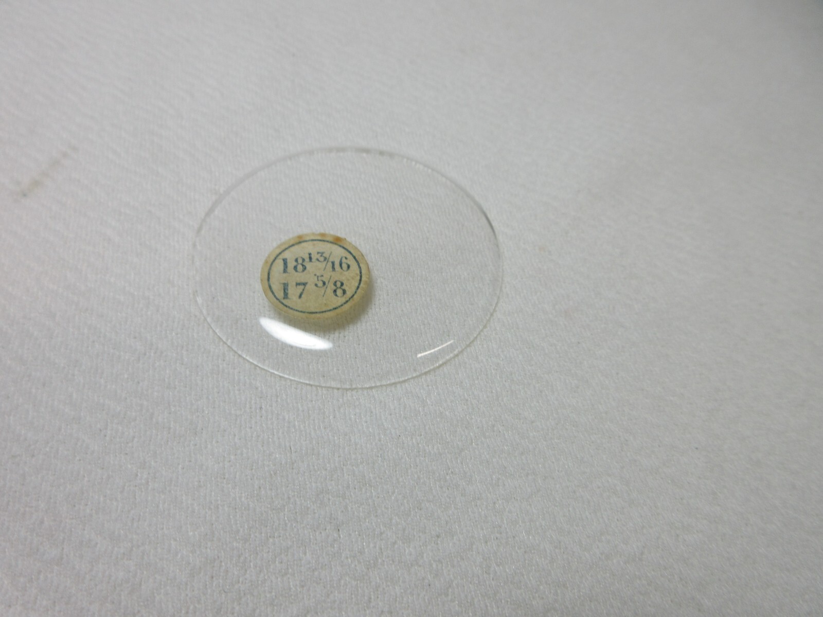 GLASS POCKET WATCH CRYSTAL WATCHMAKER SIZE 18 13/16 REPLACEMENT PART #302