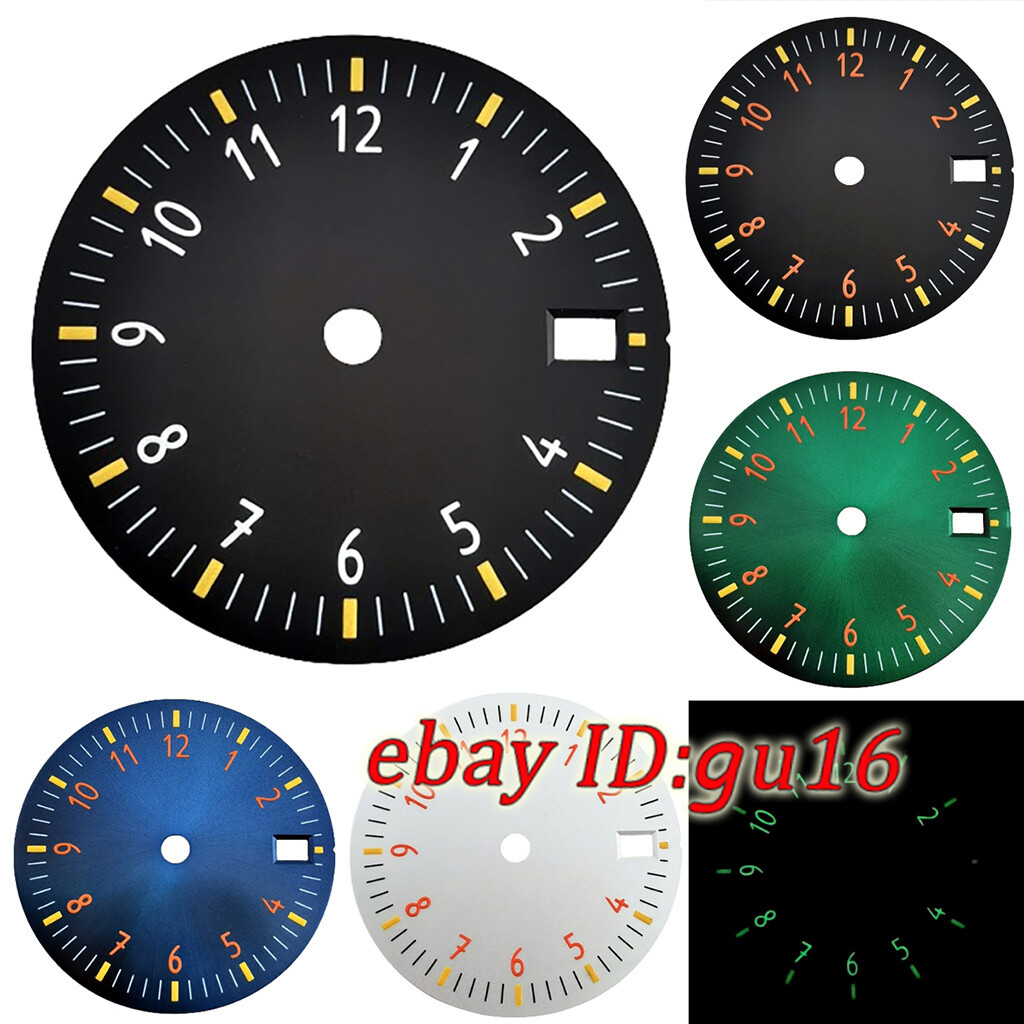 29mm Watch Dial NH35 NH36 green luminous Automatic movement Sterile Watch Parts