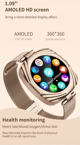 Smart Watch Stainless Steel Luxury Watch Bluetooth Call IP67 Fashion Bracelet A