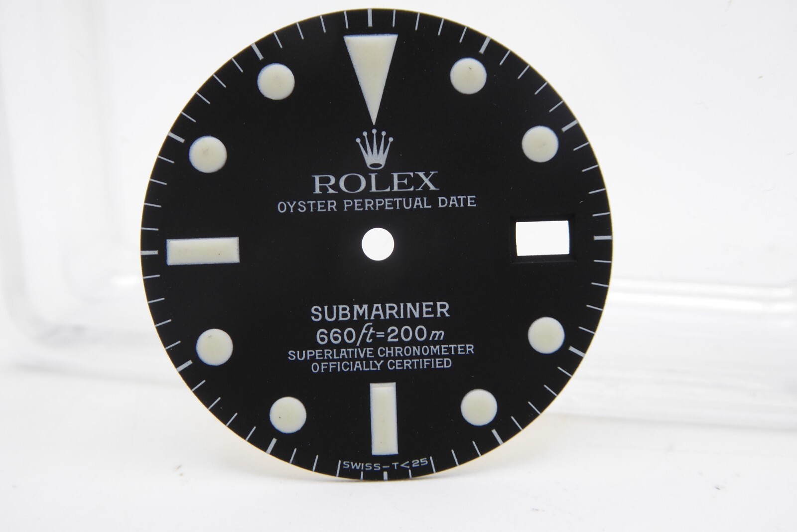 Rolex Submariner Date matte black dial luminova 1680