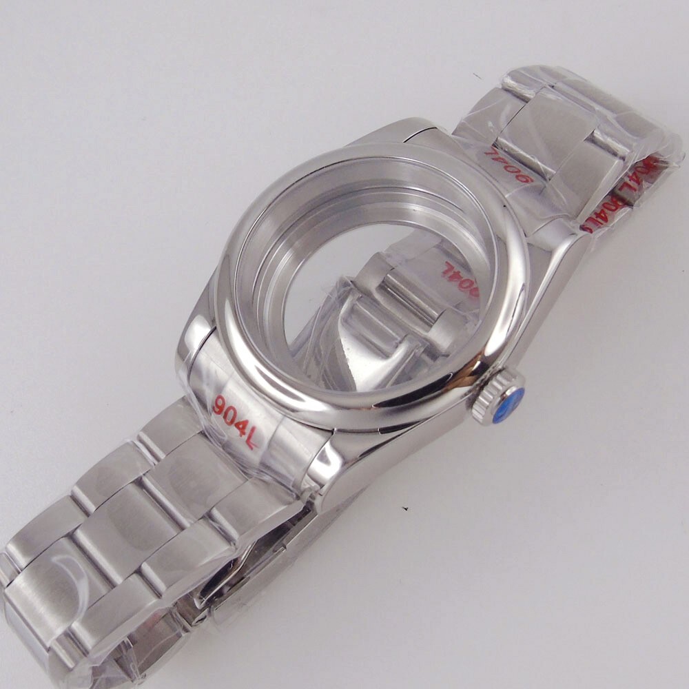 36/39mm Round Poilshed Stainless Steel Diver 20ATM Watch Case For NH35 NH36 Move