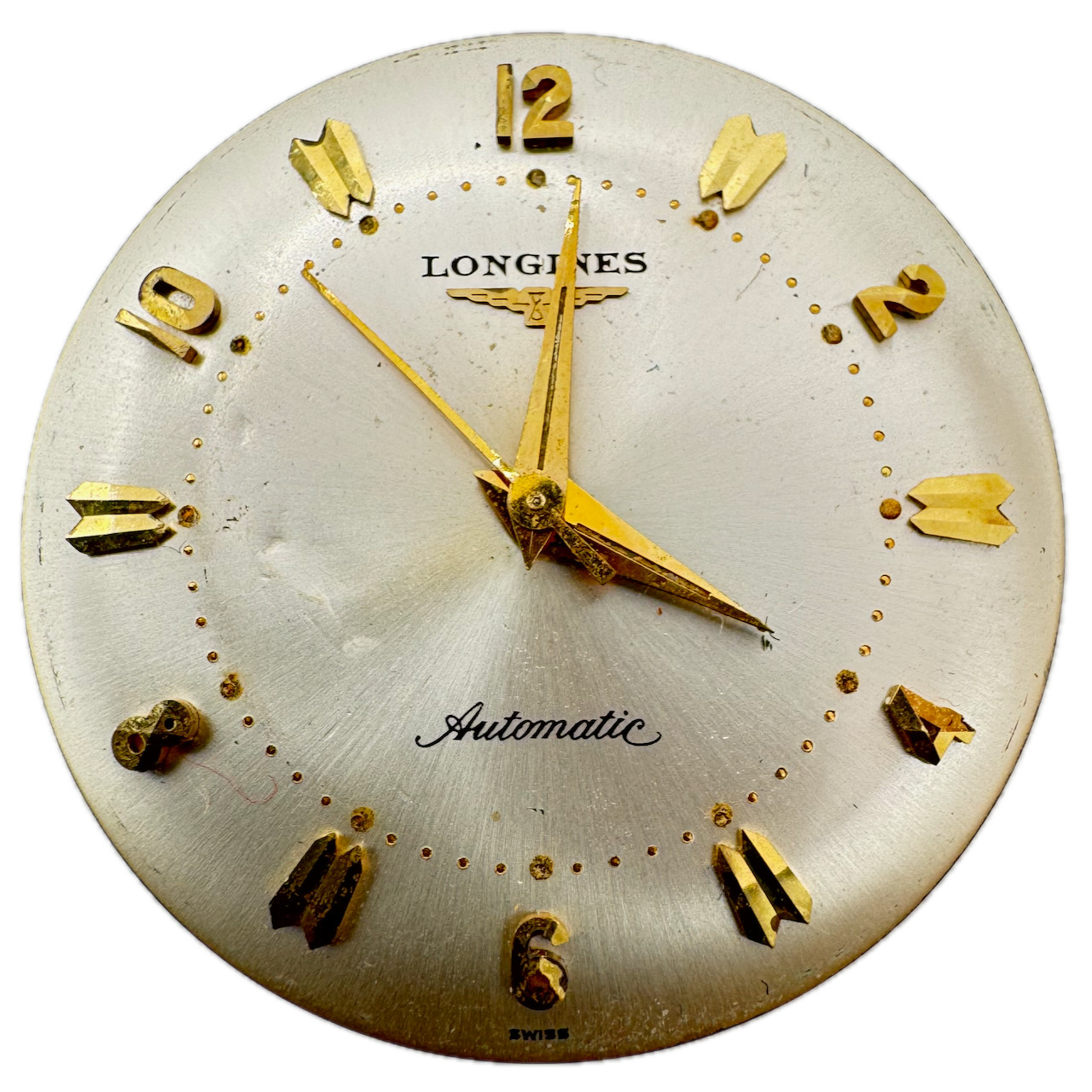 Vintage 25mm 1957 Longines Silver Dial Automatic Wristwatch Movement 19AS Swiss