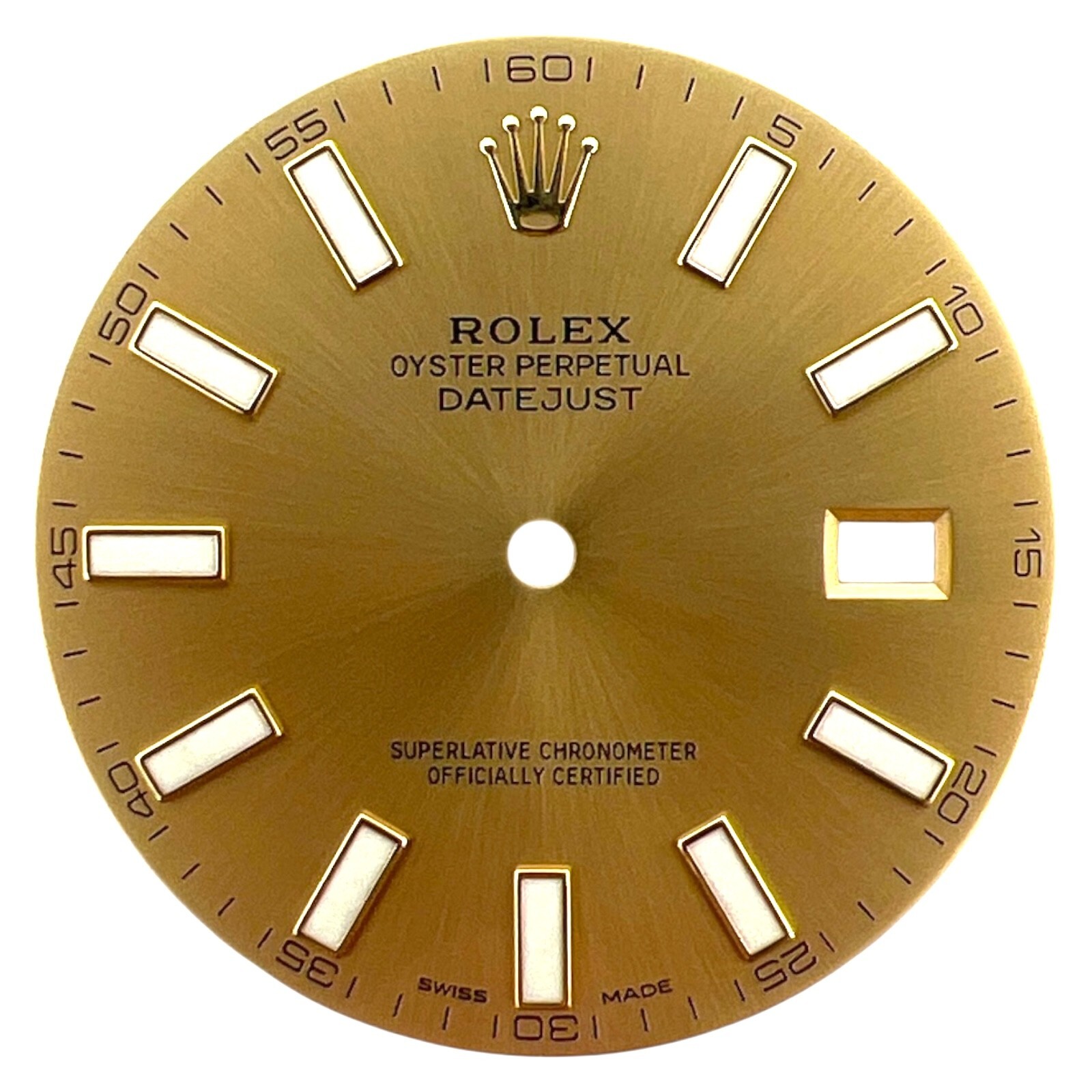 Genuine Rolex Oyster Perpetual Datejust 41mm Dial Champagne Gold 116333