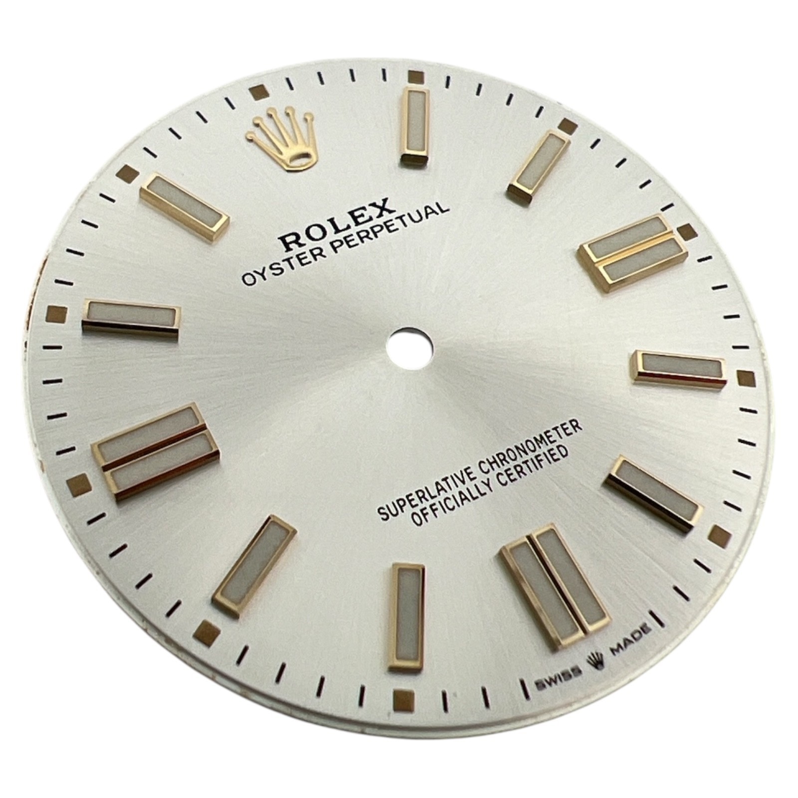 Genuine Rolex Oyster Perpetual 41mm Dial Silver & Gold 124300
