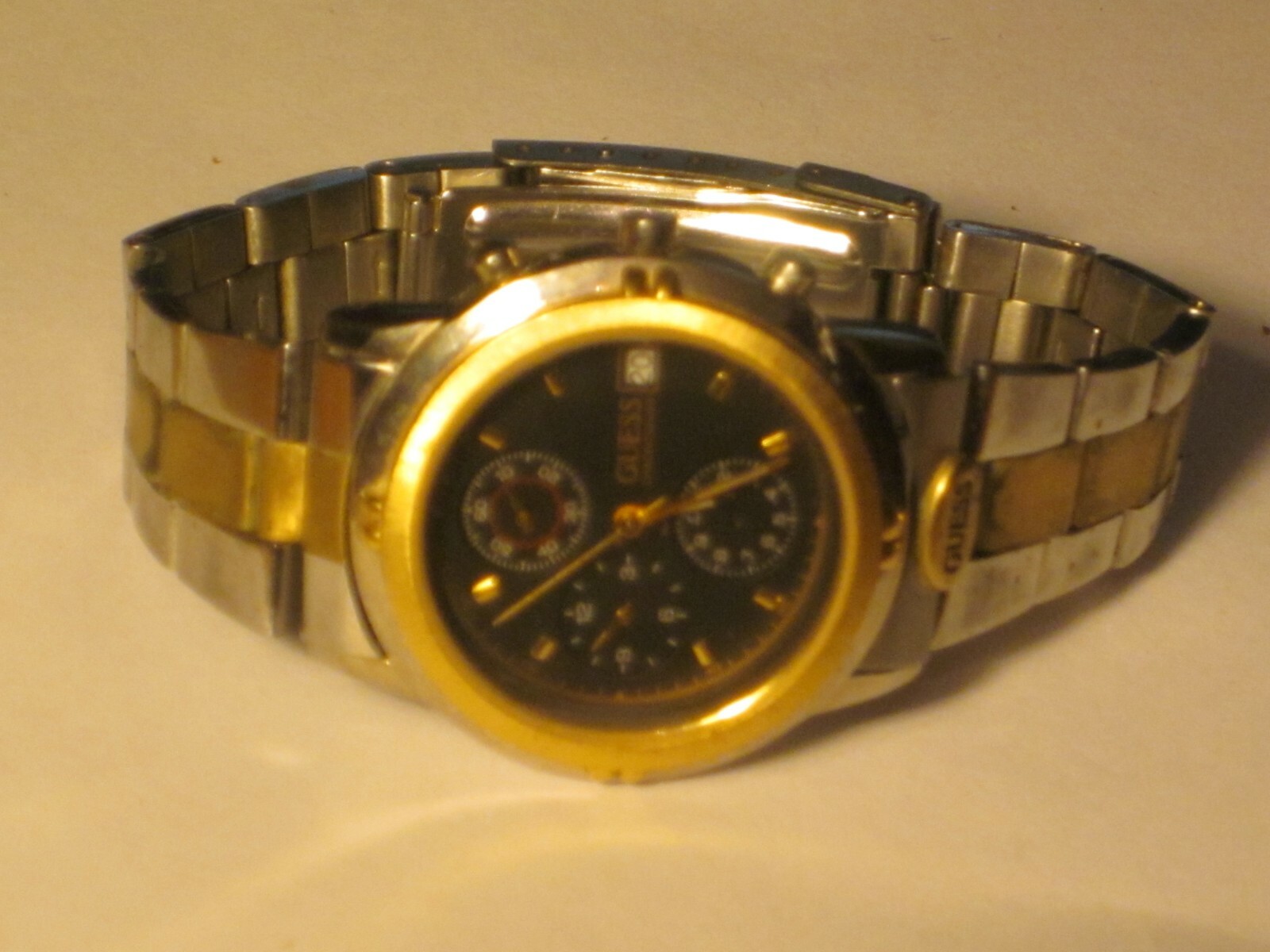 parts repair GUESS Chronograph wrist watch watch 1995 date time wristwatch