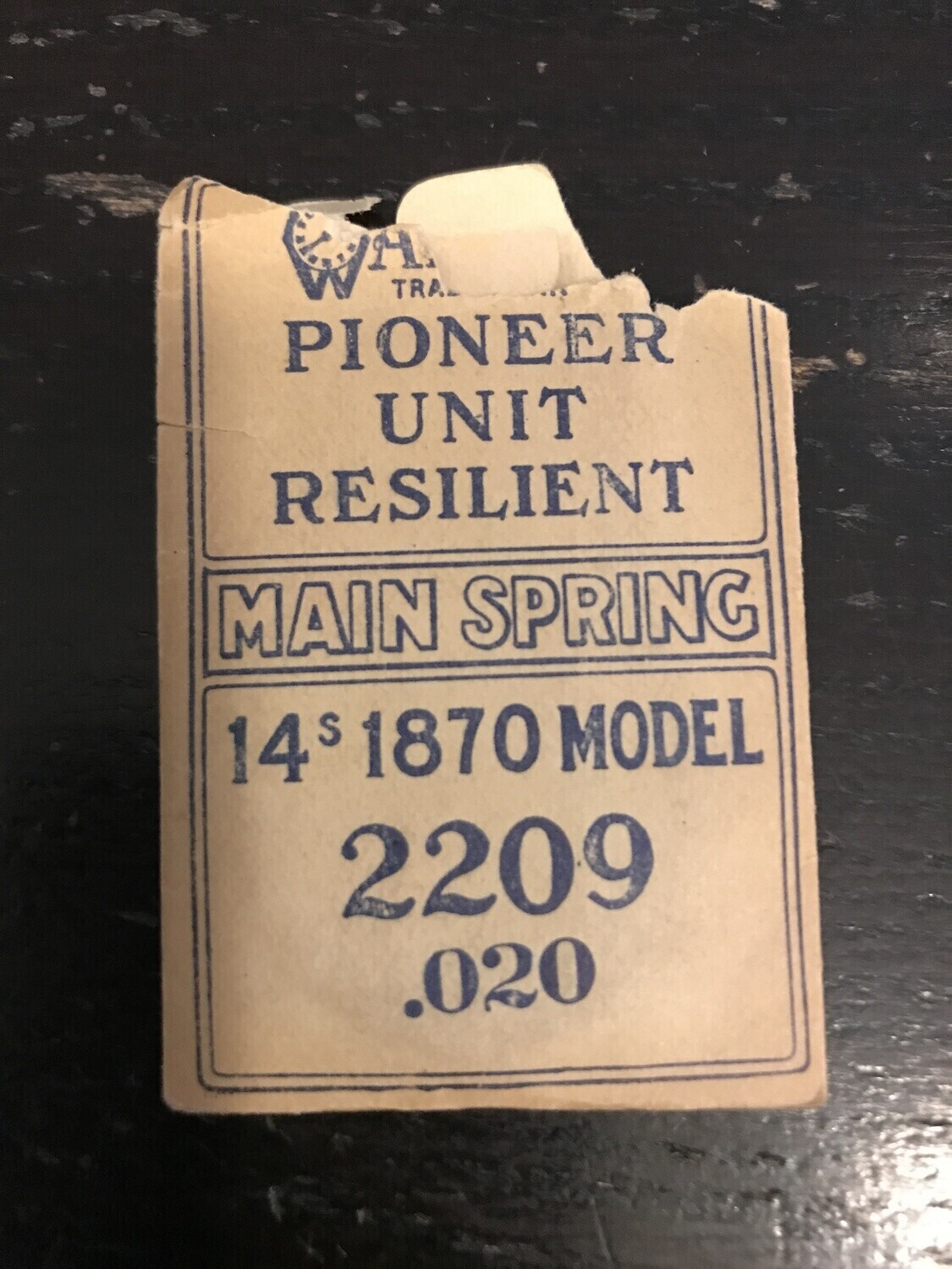 Waltham Factory Mainspring for 14s 1870 Model No. 2209 – Steel