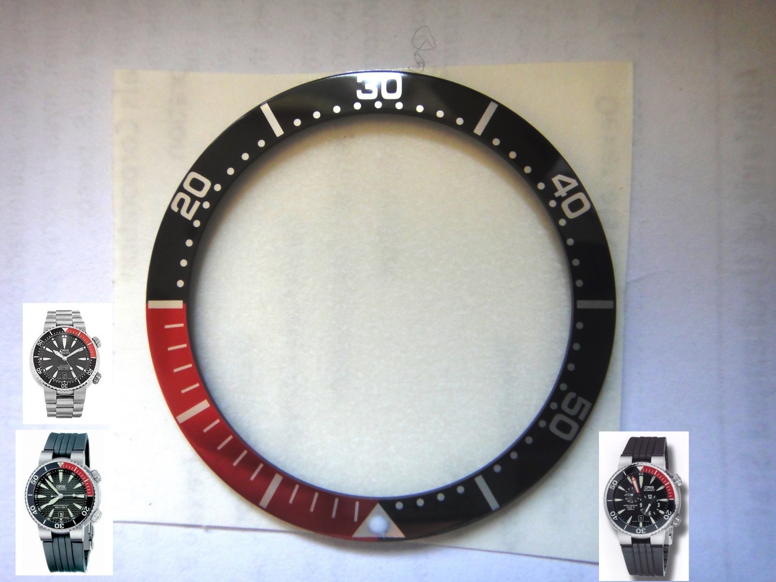 New ORIS TT1 Top Bezel Insert Ring Titanium Diver 7541 Ø 44mm Meistertaucher
