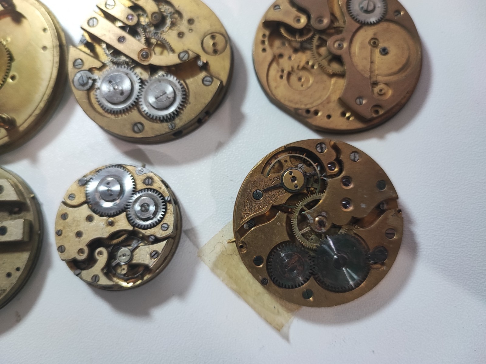 Pocket Watch lot – Watch movement – main plate platina for parts and spares