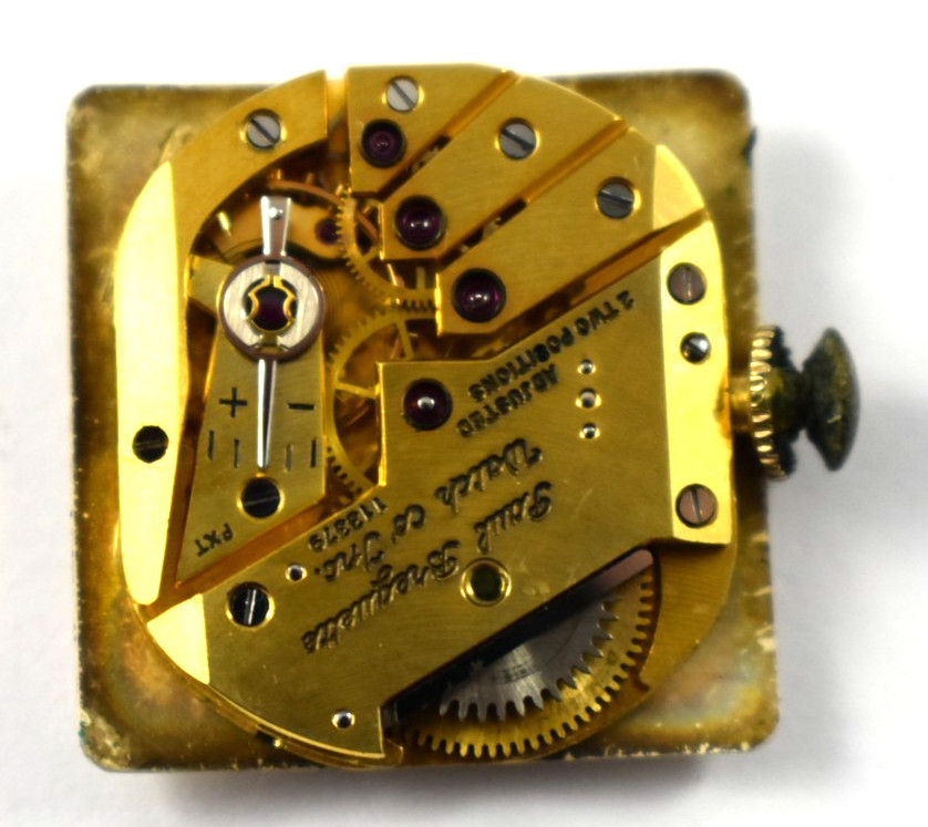 Vintage Paul Breguette Tank Manual Wind Wrist Watch Movement lot.ea