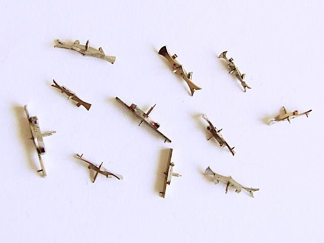 English fusee lever pocket watch pallets. Complete parts.