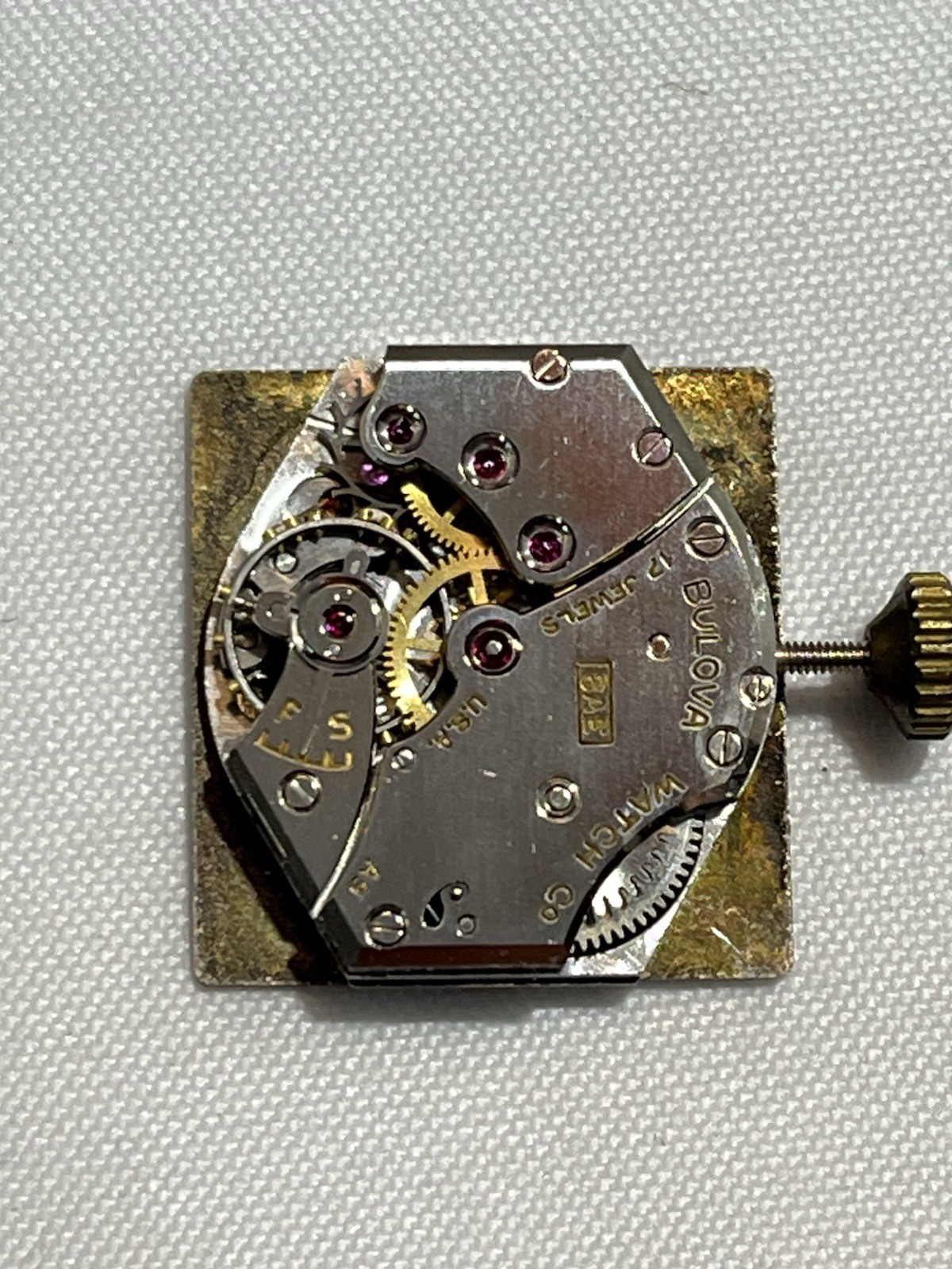Bulova 8AE Movement, 17 Jewel, N.O.S., Not Running