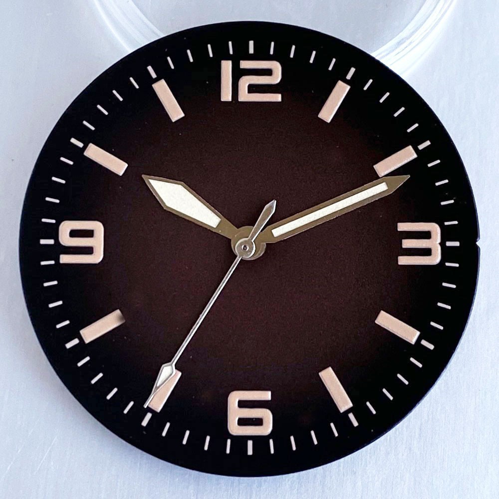 31mm No Logo Watch Dial Green Lume for NH35 NH36 ETA2824 PT5000 Movement Parts