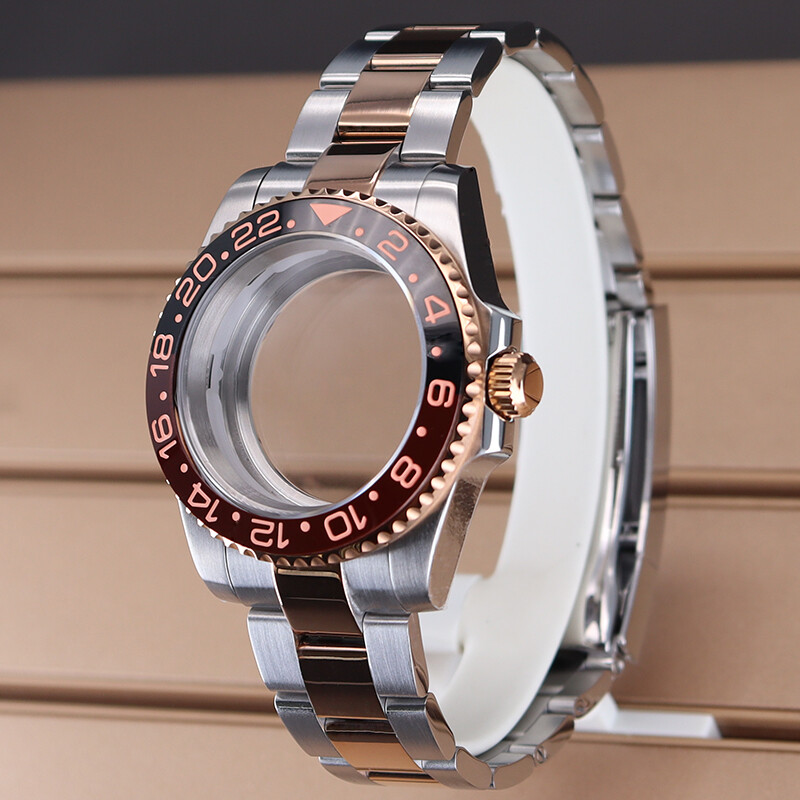 40mm Watch Cases Strap parts GMT Sapphire For Seiko Nh35/36 Movement 28.5mm Dial