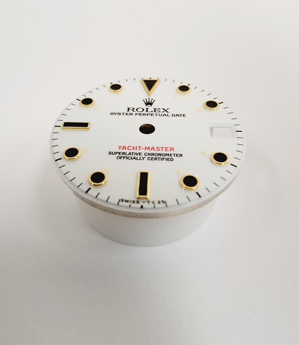 Geniune Rolex Yachtmaster Dial for 35mm White Luminous Markers 168623 168628