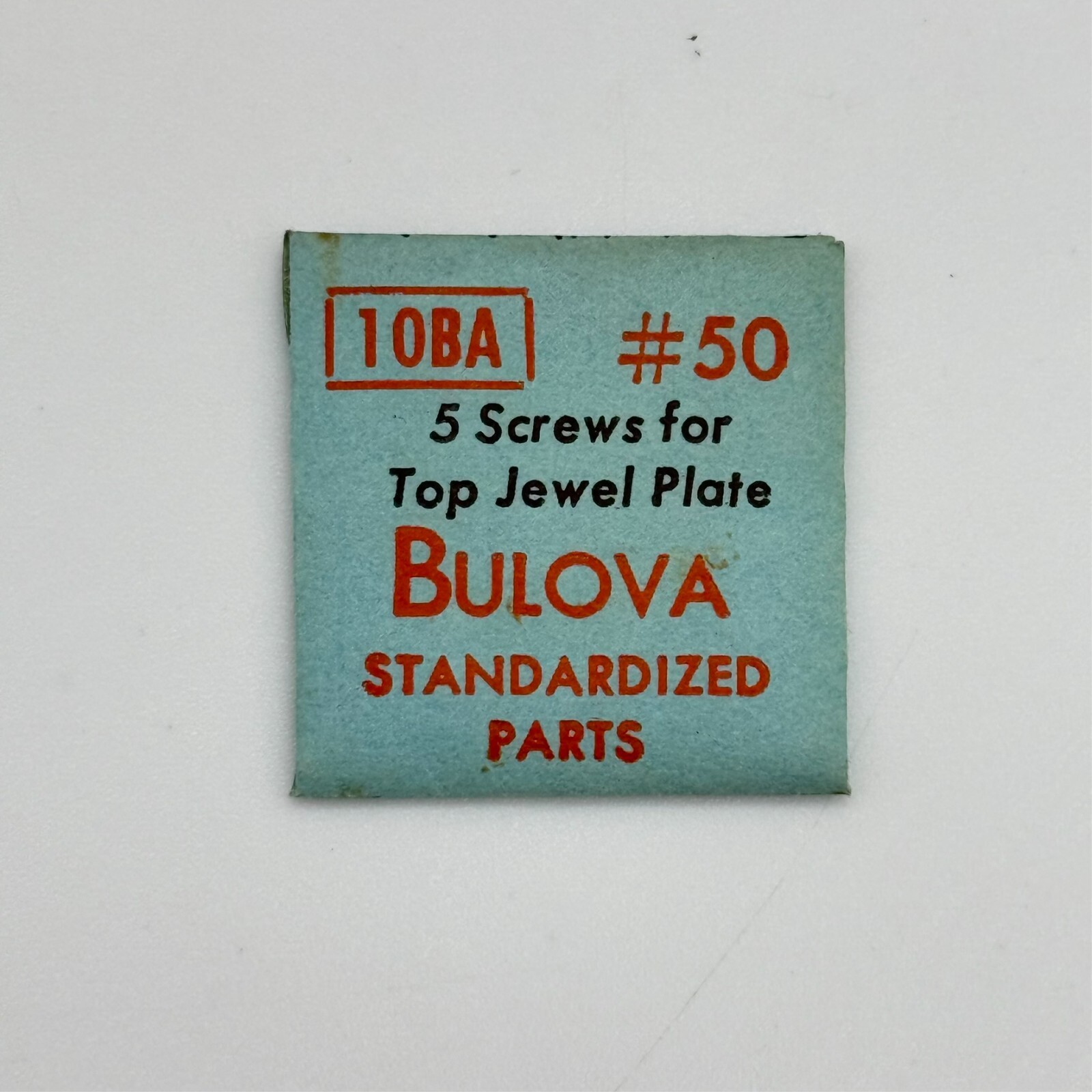 NOS Genuine BULOVA, Caliber 10BA Part Number 50, 5 Screws for Top Jewel Plate