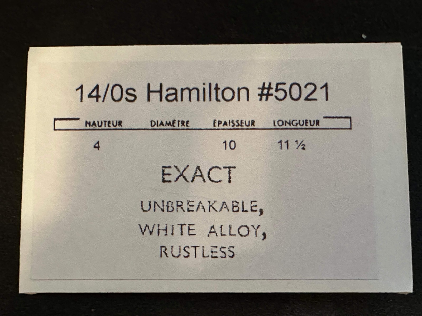 Hamilton 14/0s Mainspring No. 5021 / 718440 (EXACT) – Alloy